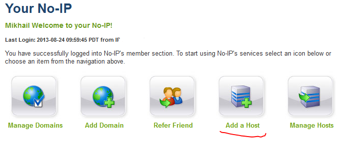 Přístup k místní síti z Internetu - DDNS například no-ip