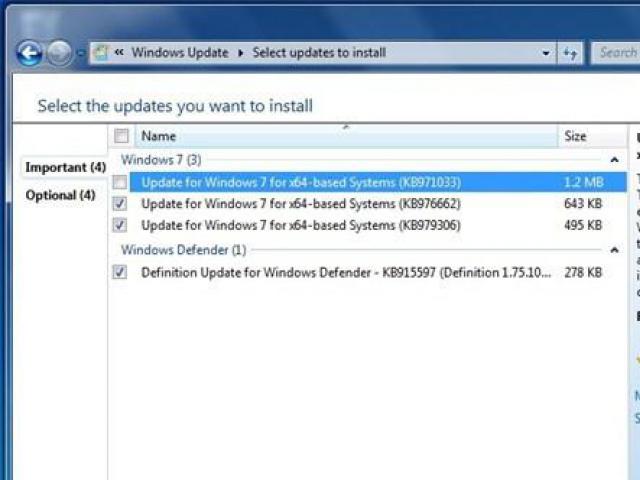 Windows 7 시스템 검사